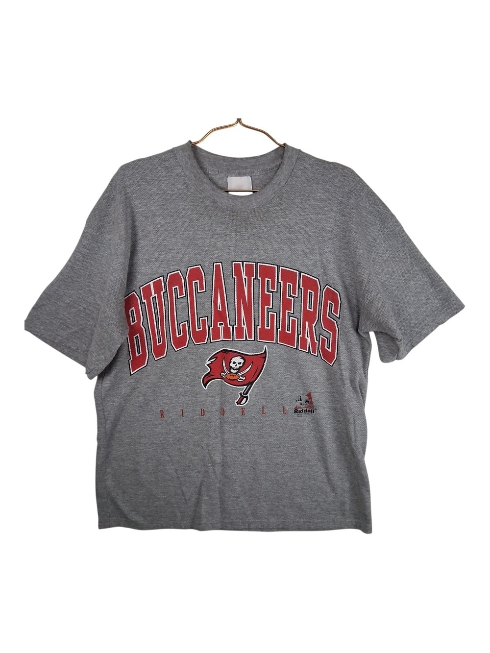 Buccaneers Grey Graphic Tee with Red Team Logo
